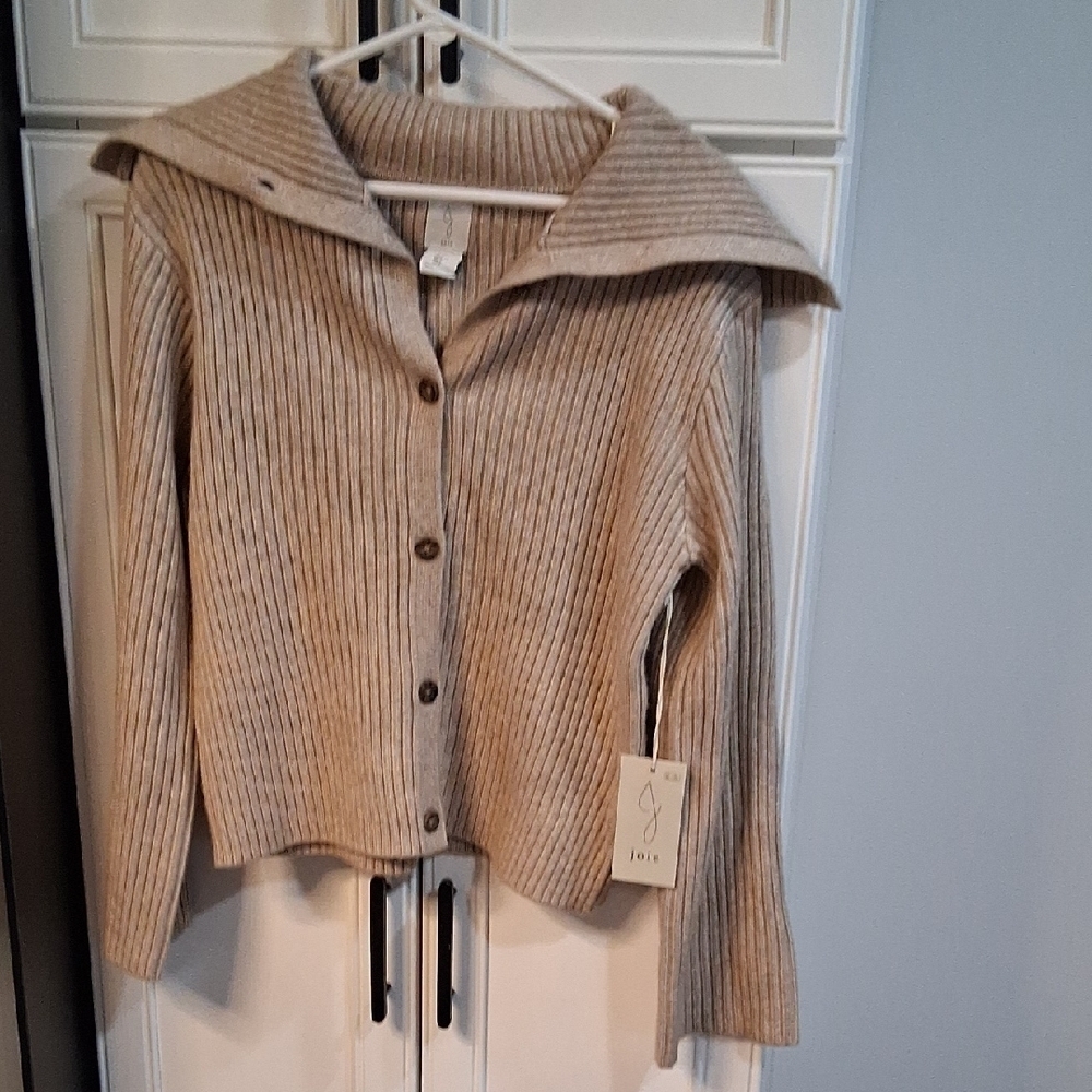 New! Joie Ribbed Cardigan Sweater Size Large